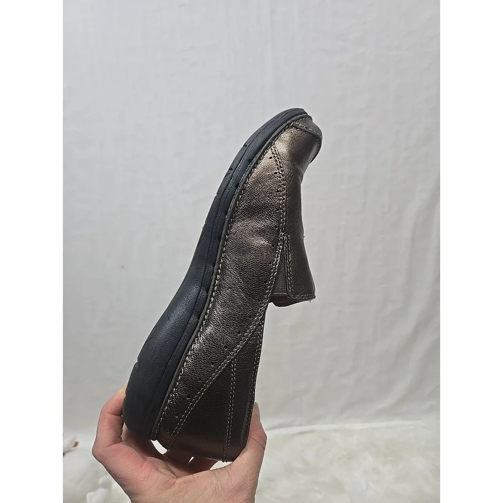 Clarks Unstructured‎ Loafers Women's Size 8.5 M Slip On Comfort Brown Leather